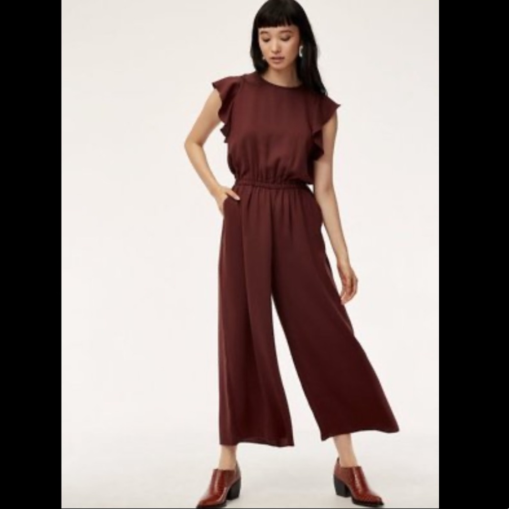 Aritzia Burgundy Jumpsuit